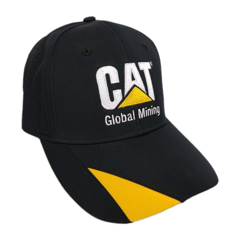 New CAT Global Mining Baseball Hat Genuine Caterpillar Merch Black Adjustable